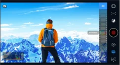 Snowboarding footage preview with the Blackmagic Camera 3D LUT control visible